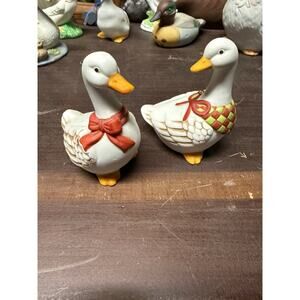 Vintage Ceramic Christmas Duck Ornaments